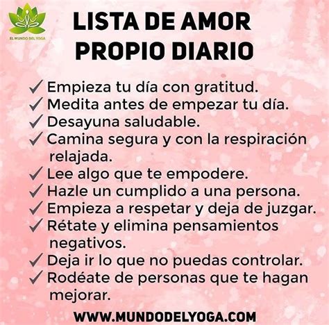Consejos para mejorar amor propio
