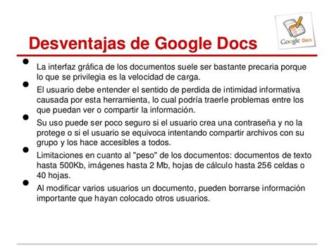 Ventajas Y Desventajas De Google Docs