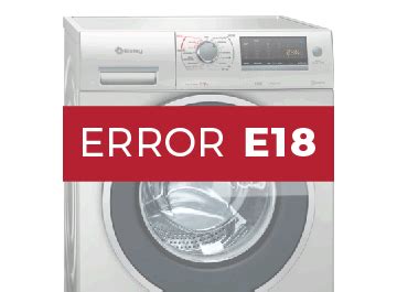 Error e18 lavadora balay