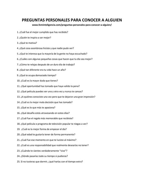 Preguntas que hacer para conocer a alguien