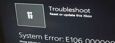 Xbox one error e106